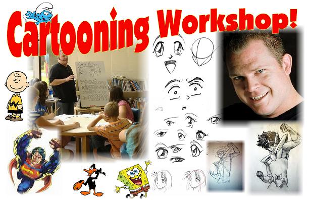 cartooning workshop poster